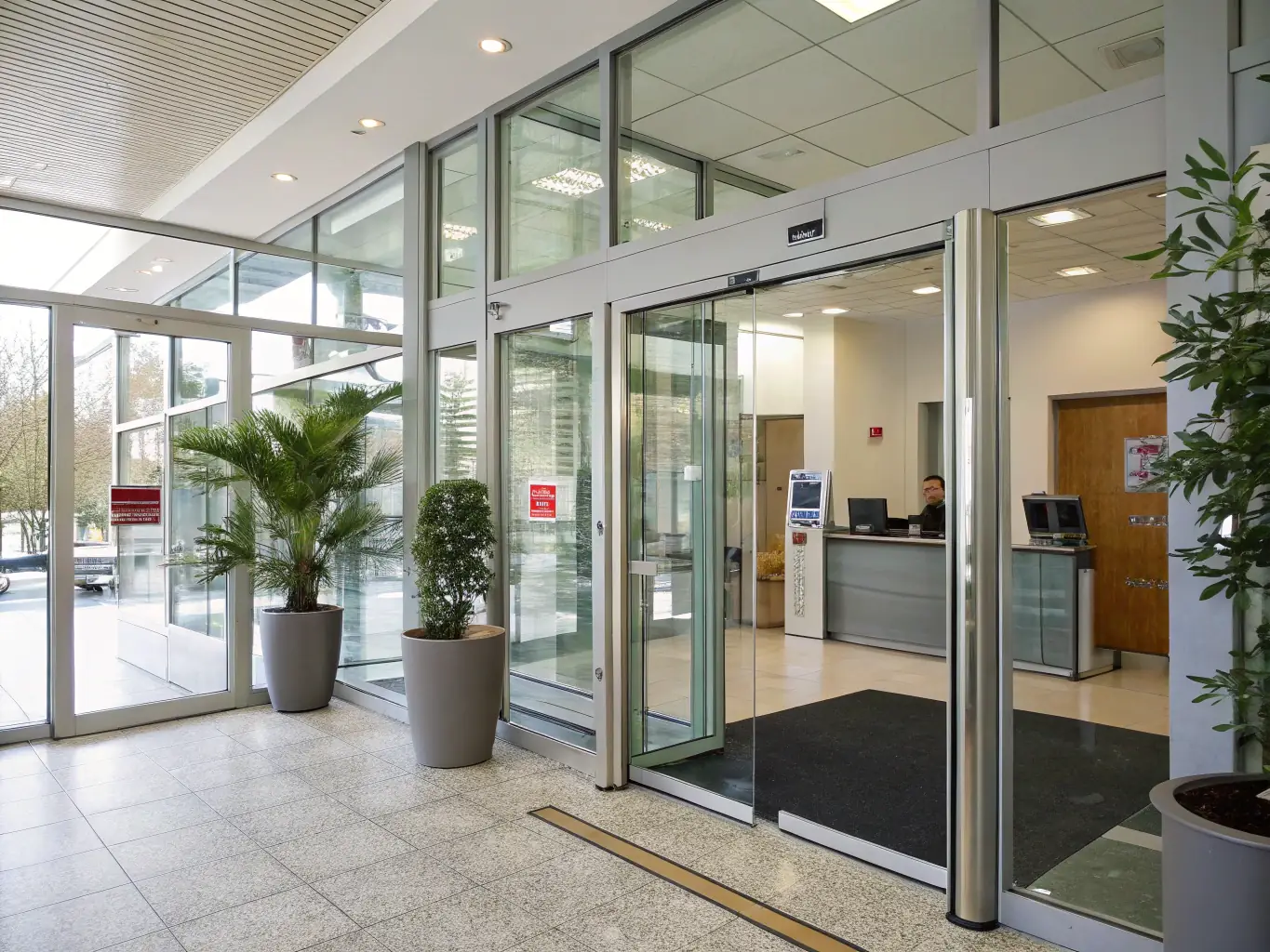 A modern office equipped with CCTV cameras and access control systems, showcasing Netexpress's comprehensive office security solutions.