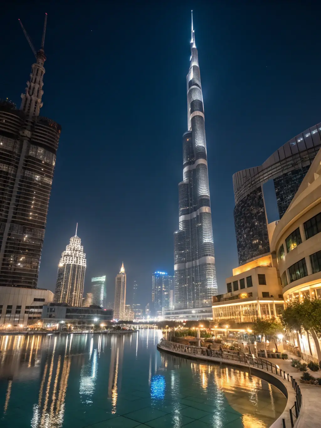 A futuristic cityscape of Dubai with glowing network connections, symbolizing Netexpress's expertise in cutting-edge technology.
